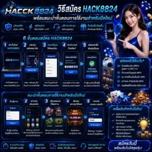 วิธีสมัคร HACK8824 พร้อมแนะนำขั้นตอนการใช้งานสำหรับมือใหม่